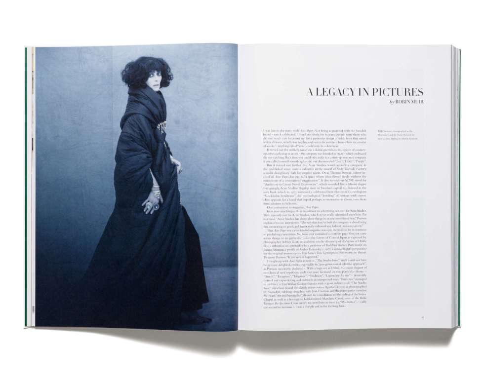 A legacy in photographs. Essay by Robin Muir. Tilda Swinton photographed by Paolo Roversi for Acne Paper issue 9, 2009. Styling by Mattias Karlsson.