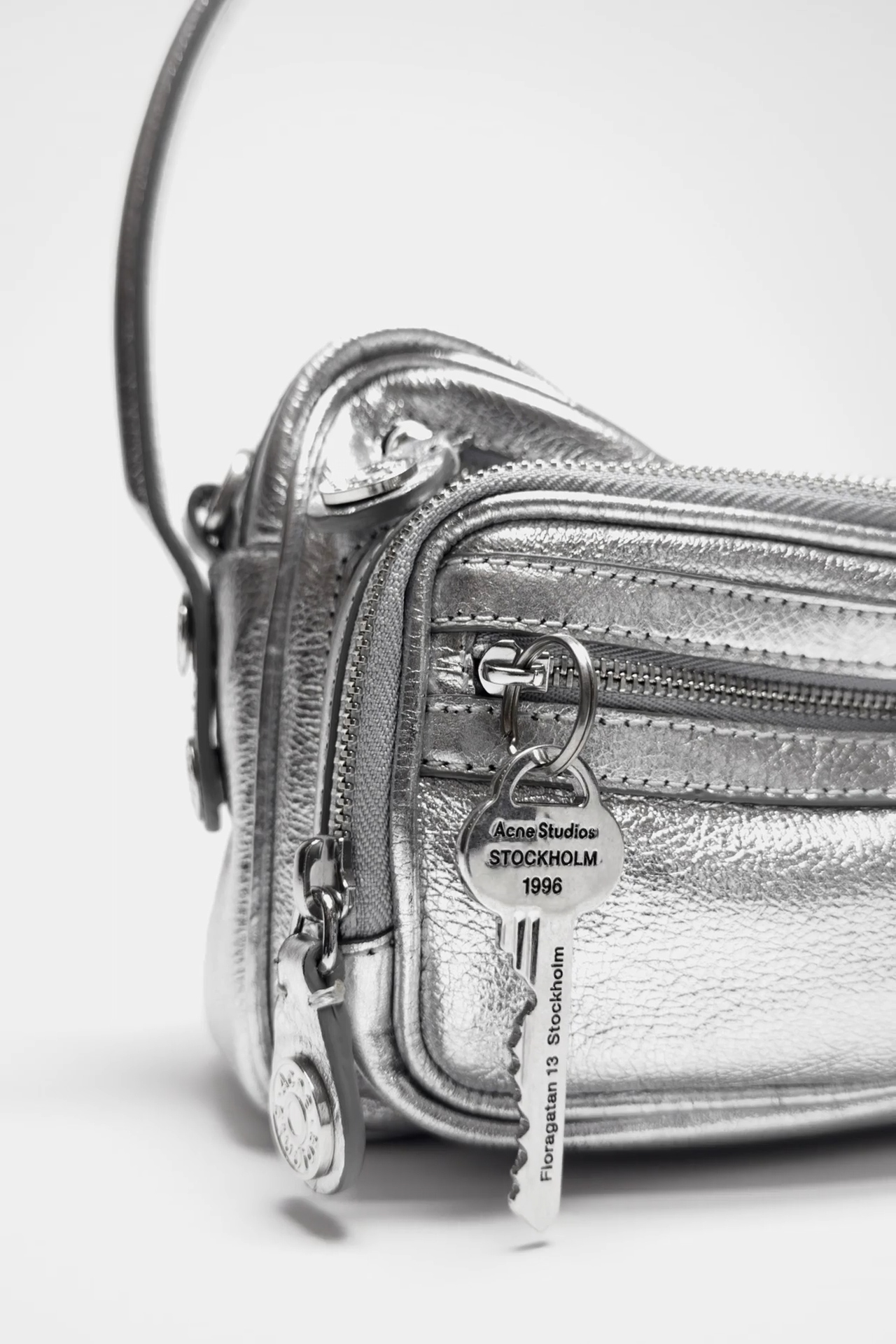 Acne Studios - Camero Party Shoulder Bag - Silver