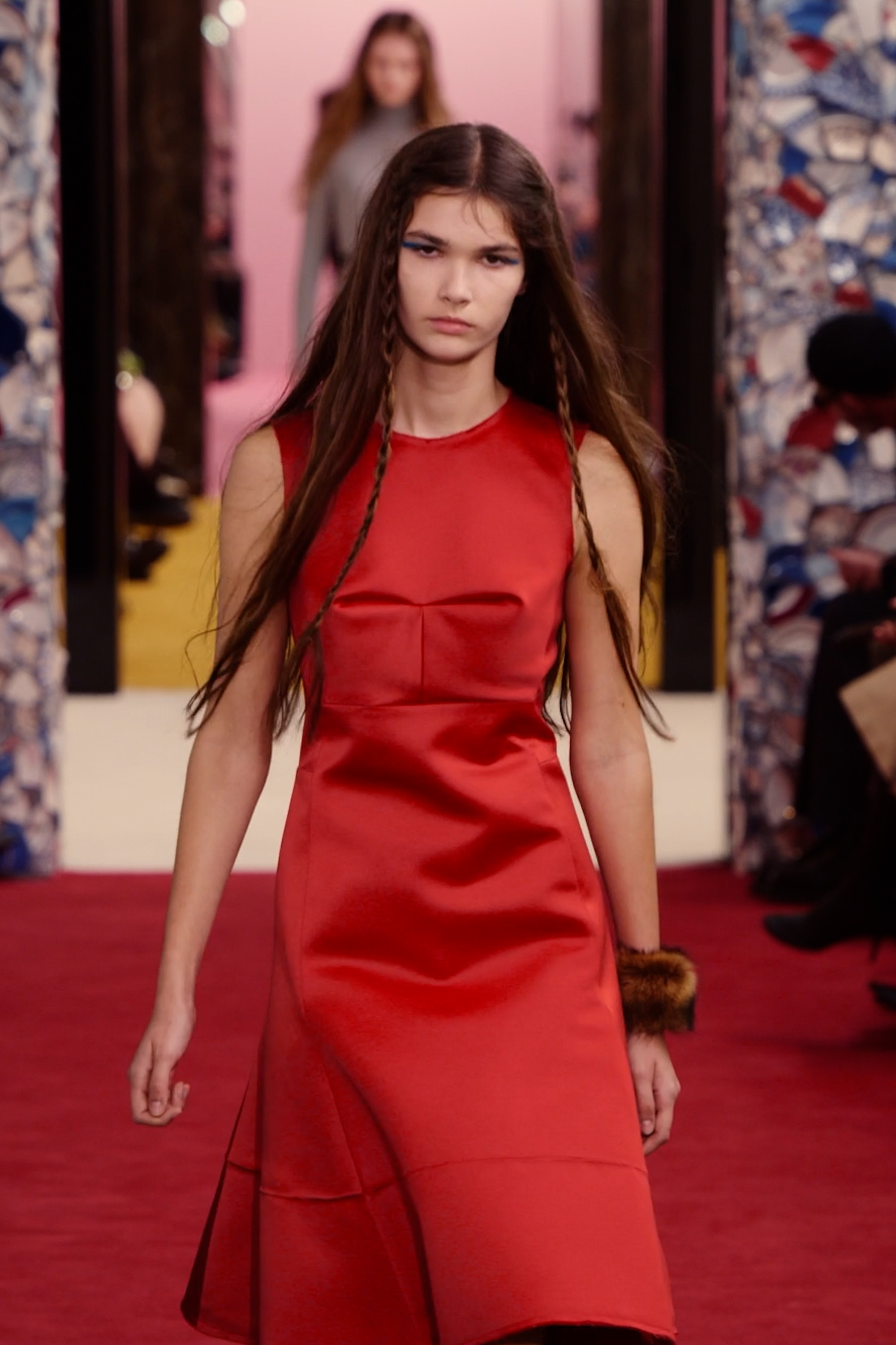Acne Studios - Satin tunic dress - Red