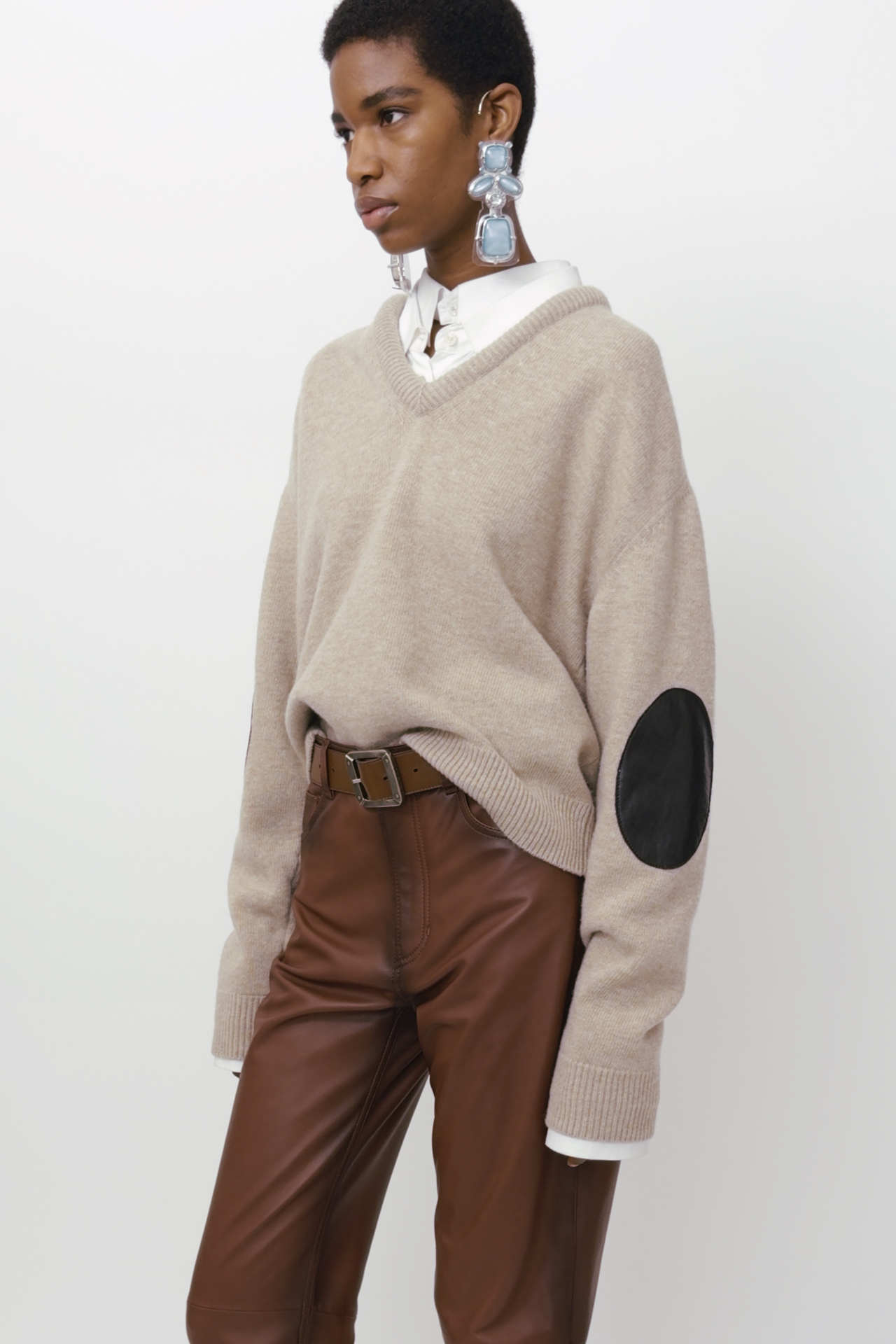 Acne Studios - カットアウトウールニット - ベージュ