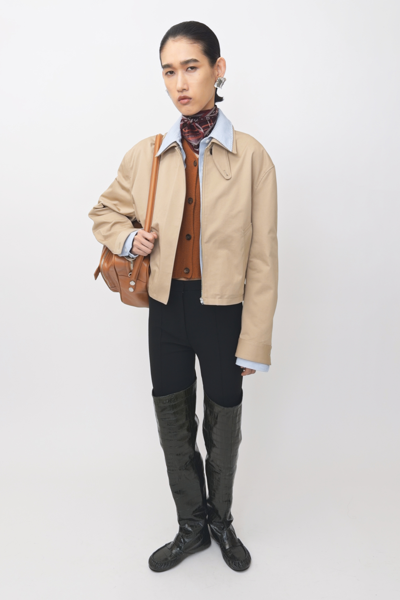Acne Studios - レイヤードツイルジャケット - ペールベージュ