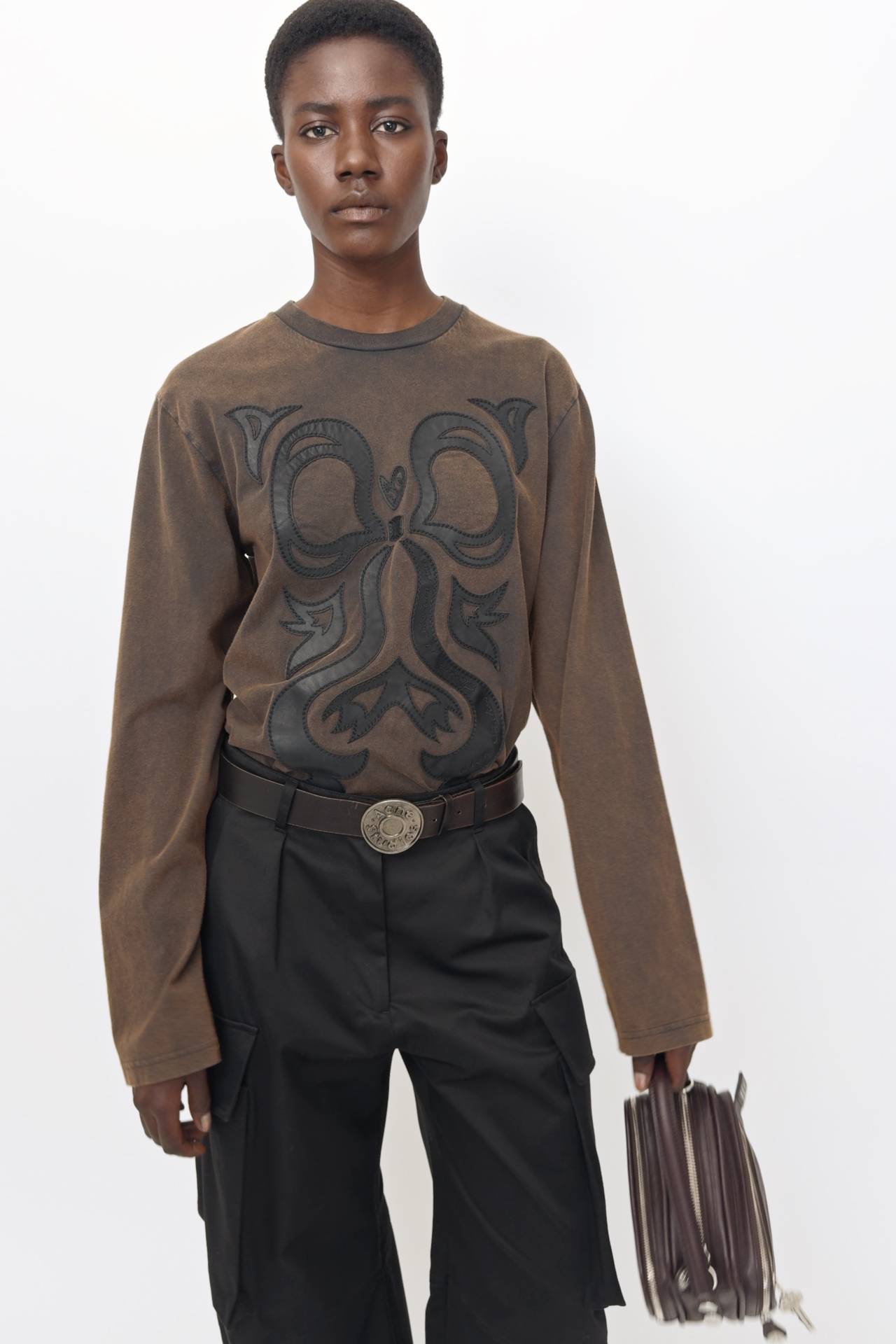 未使用近/リラックスフィット】アクネストゥディオ マッププリントシャツ M～L Acne Studios - プリントTシャツ - リラックスフィット - ダーク