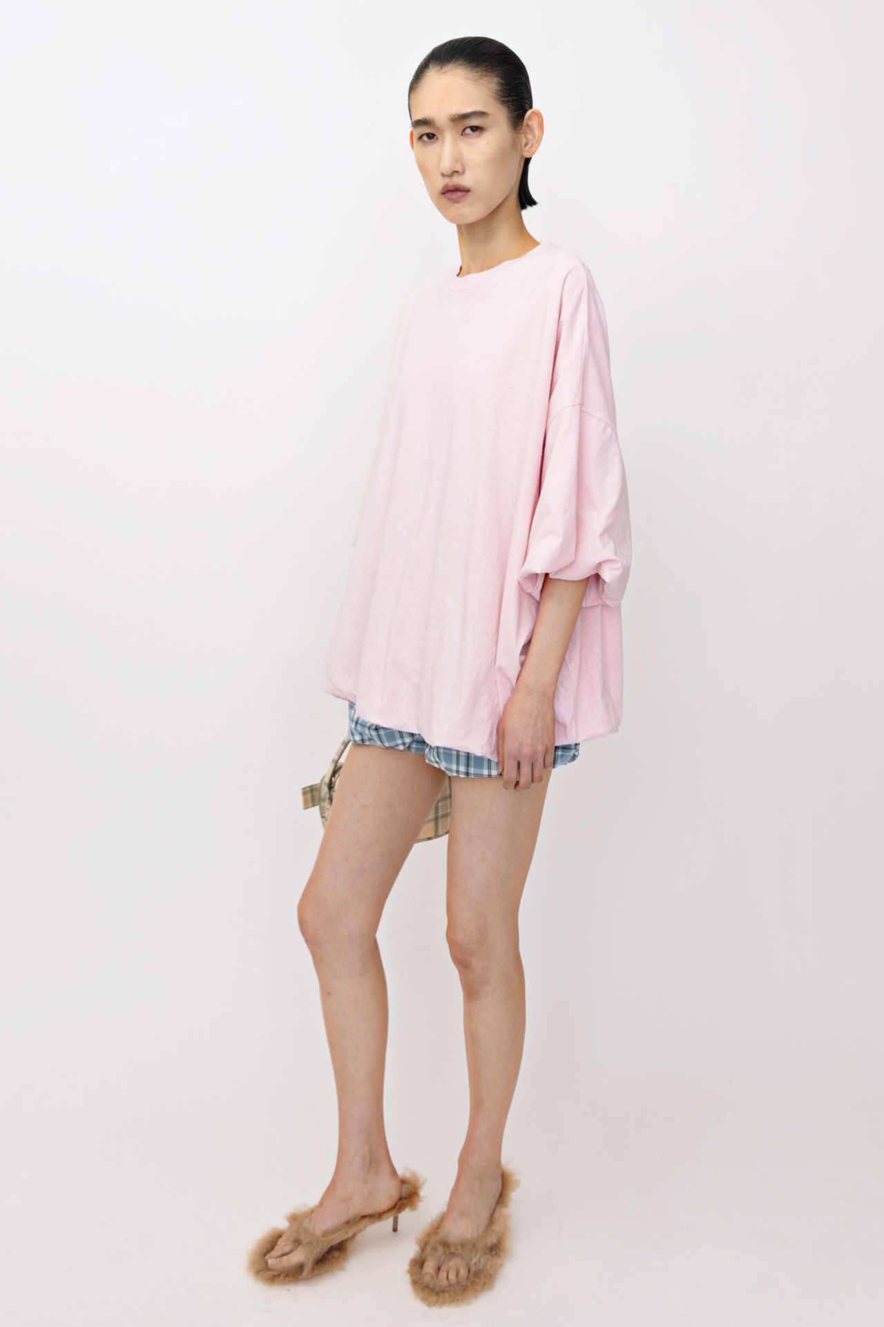 Acne Studios - ギャザーロゴTシャツ - ベビーピンク