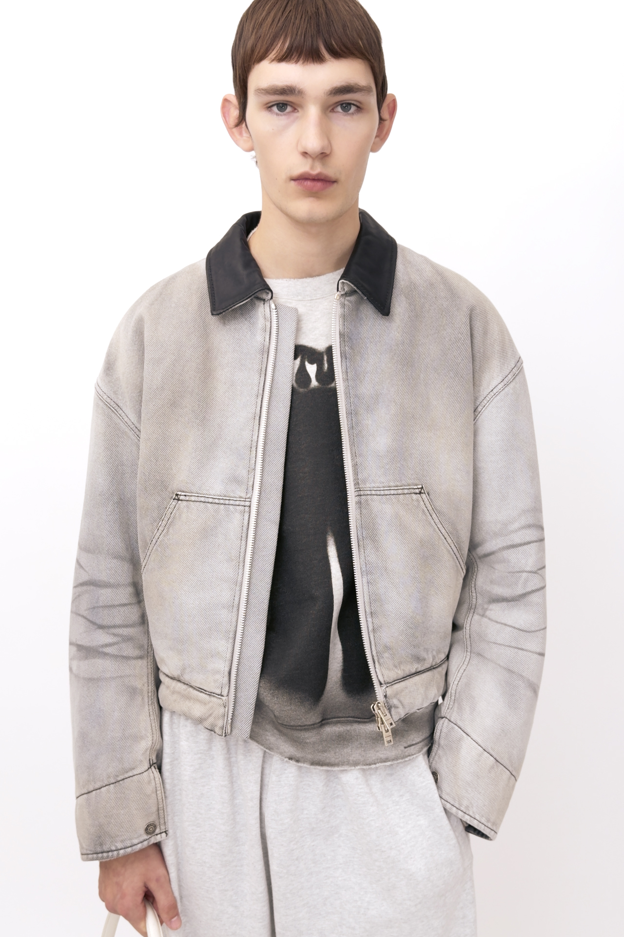Acne Studios - フェイデッドデニムボンバージャケット - ホワイト