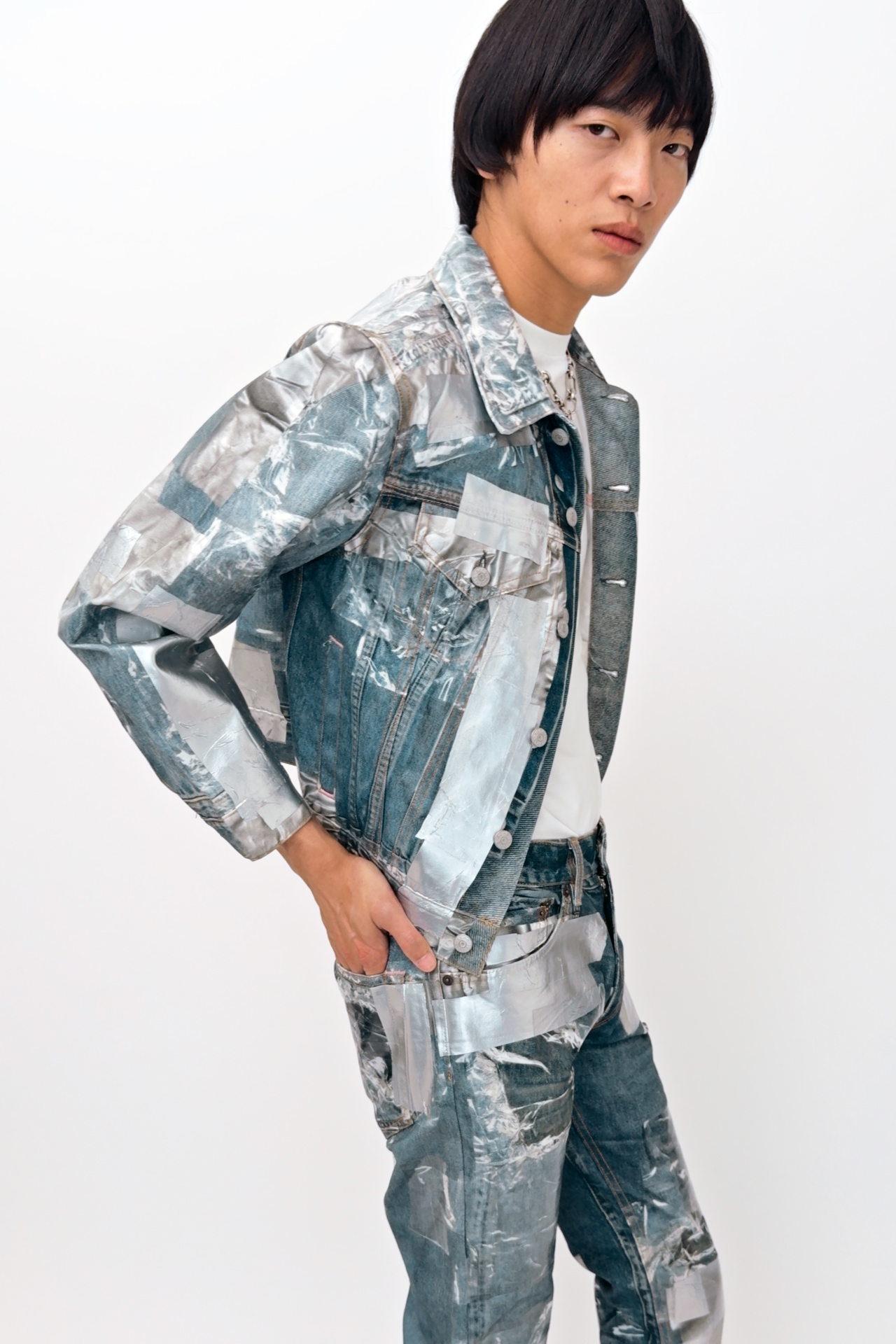 Acne Studios - トロンプルイユデニムジャケット - ミッドブルー