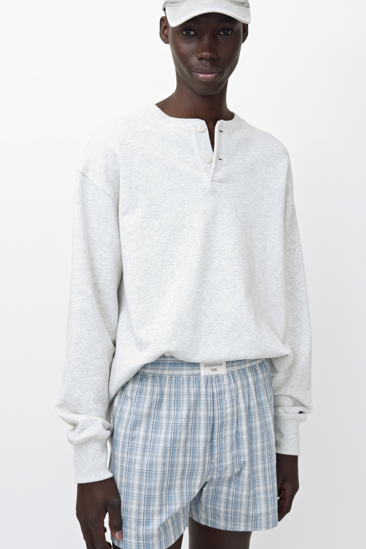 Acne Studios - Fleece logo sweater - Pale Grey Melange