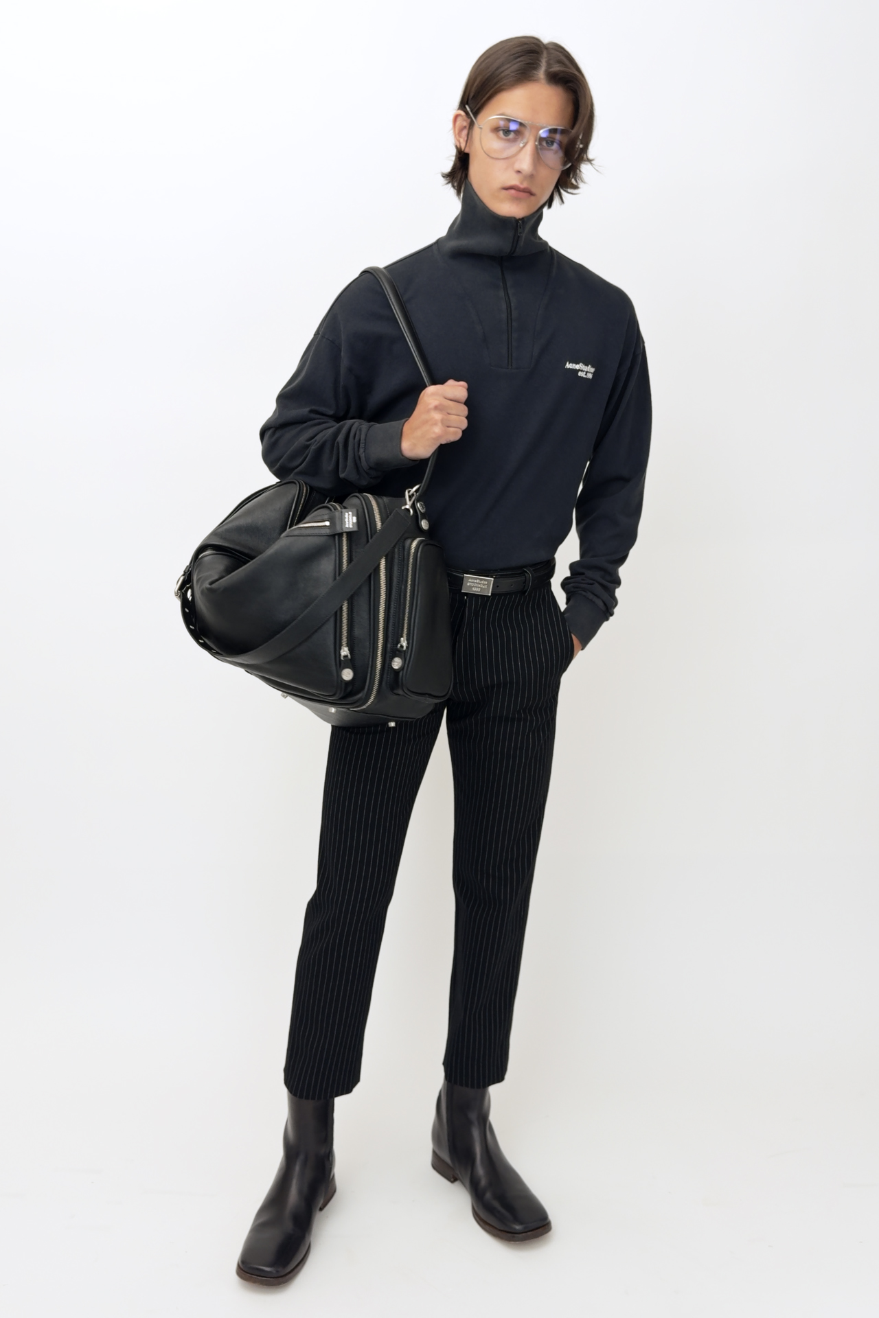 Acne Studios - Zip-up logo sweatshirt - Black