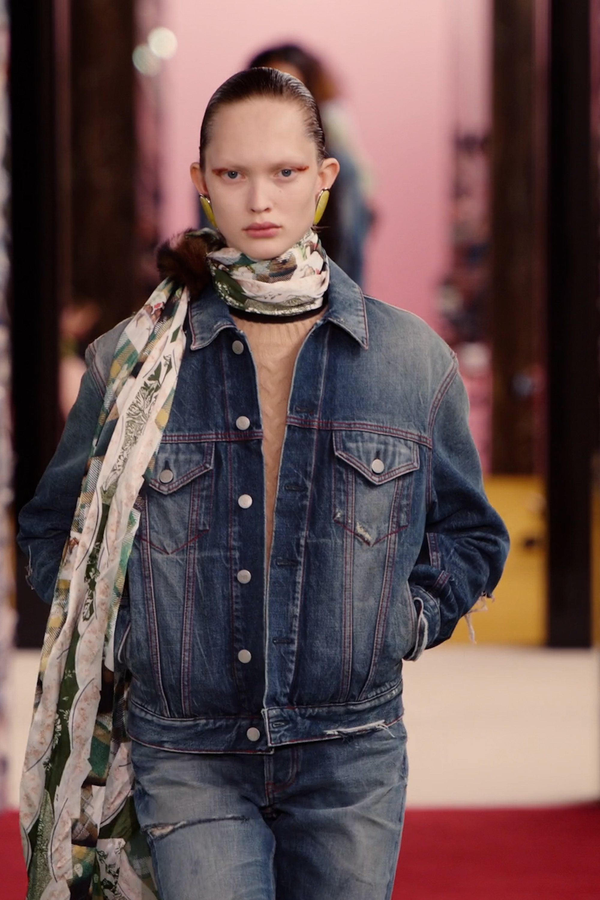 Acne Studios - Re-editionダメージデニムジャケット - ミッドブルー