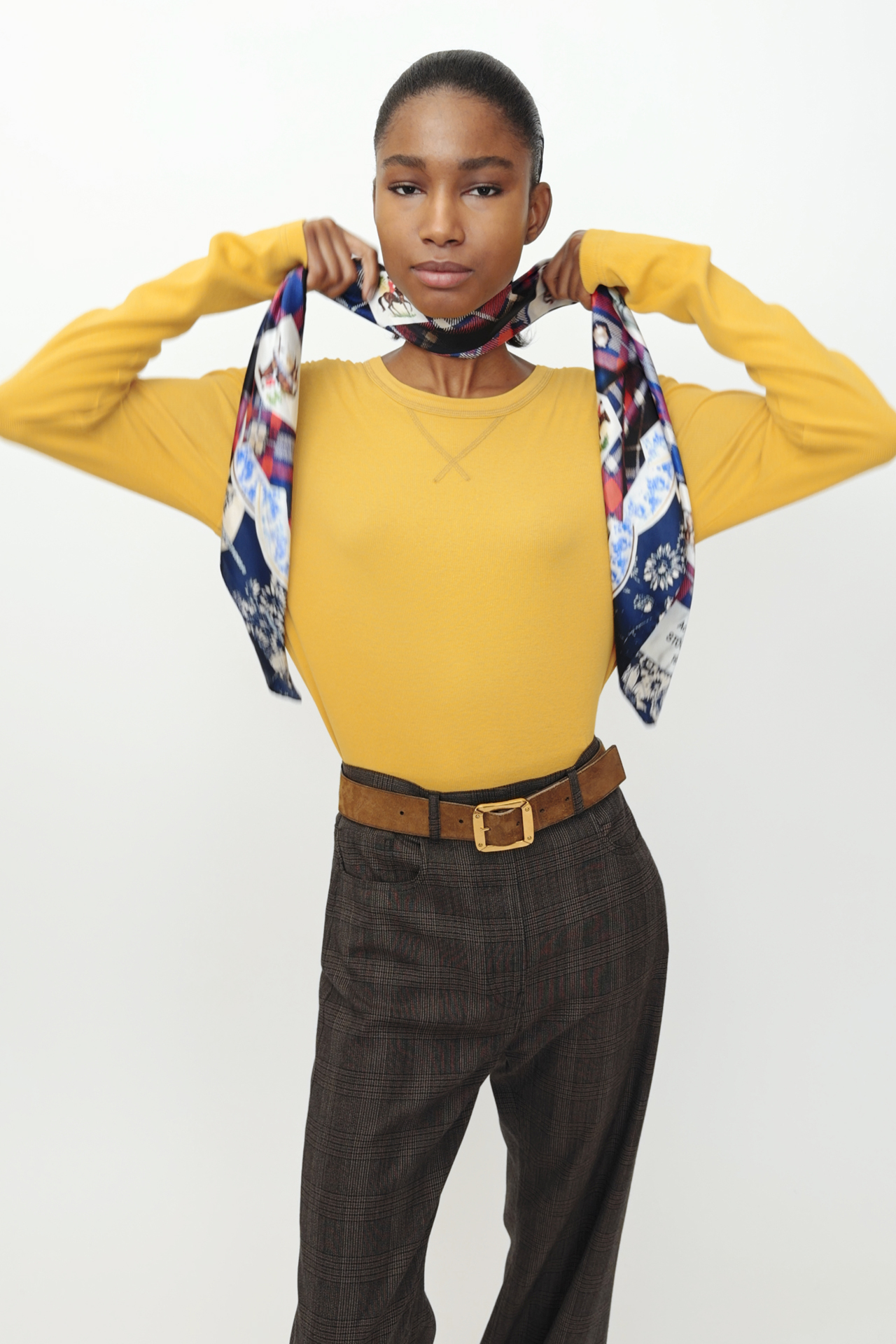 Acne Studios - Printed silk scarf - Blue/red
