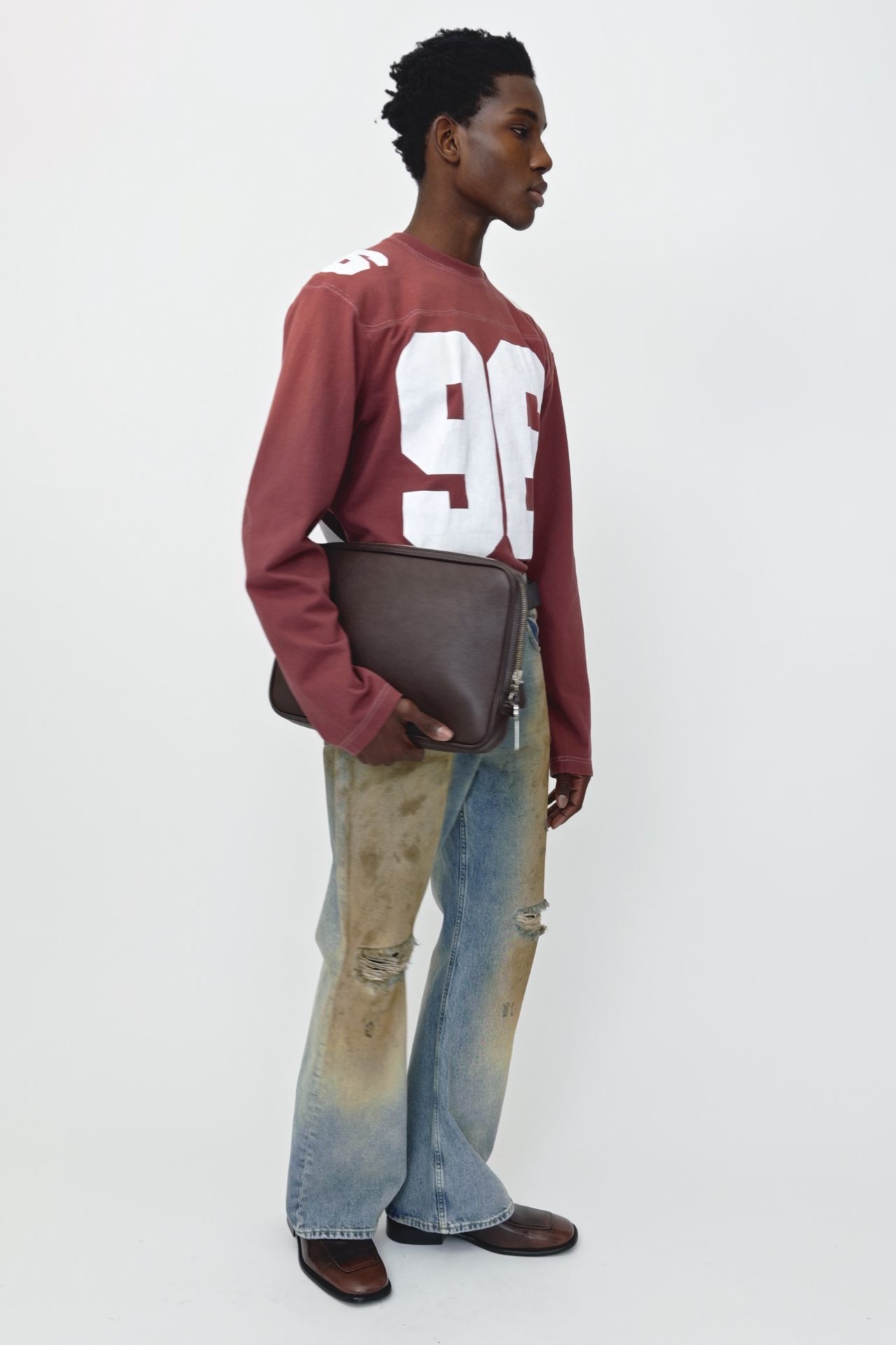 Acne Studios - Logo jersey t-shirt - Faded red